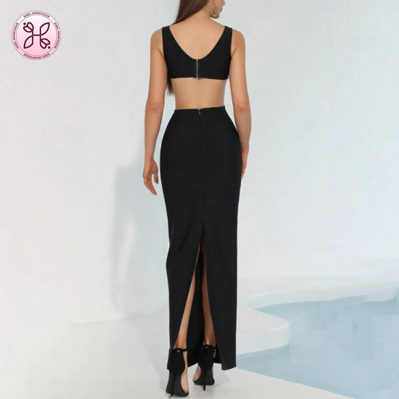 2025 섹시 컷아웃 바디콘 드레스 - 플로럴 레이스 V넥 하이 슬릿 미디 (여성 우아한 이브닝 가운)