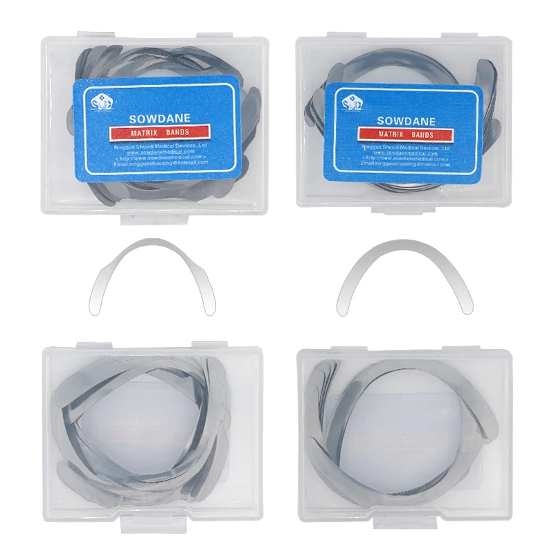2-pudełko Dental Tofflemire Matrix Bands Stuck Gingival Wall Lift Large Curvature Sectional Contoured Matrices Matrix