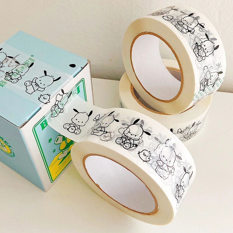 

Cute Hello Kitty Tape 100M Kawaii Anime Sanrio Kuromi Cartoon Pochacco Cards Sealing Office Box Sealing Tape Decoration Girls