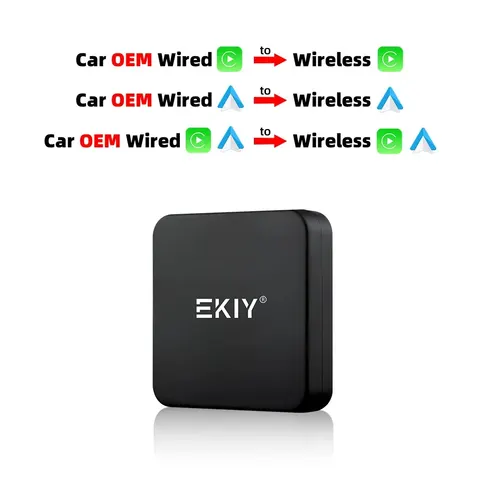 Беспроводной Адаптер EKIY 2-в-1 Для CarPlay И Android Auto: Умная Автомобильная Система AI Smart Box С Поддержкой Проводного ...