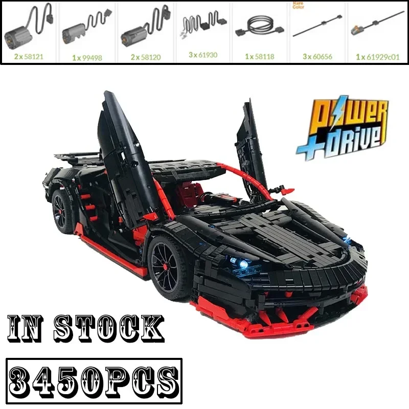 New MOC-12560 Centenario100th Anniversary Edition RC Engine Power Supercar Vehicle Model Buiding Block Bricks Toy Birthday Gifts