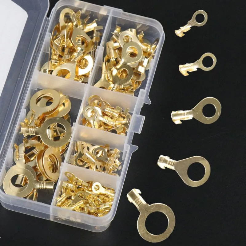 150PCS set circular lug cold pressed terminal ring type crimping head wire connector