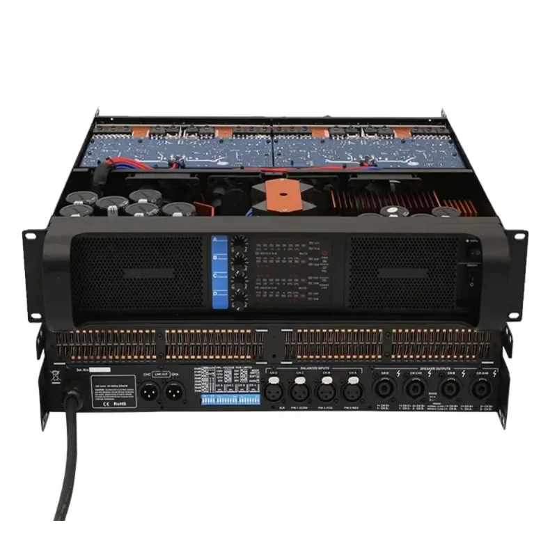 

FP6000Q High Performance Switching Professional Power Amplifier with Four-channel PA Speakers