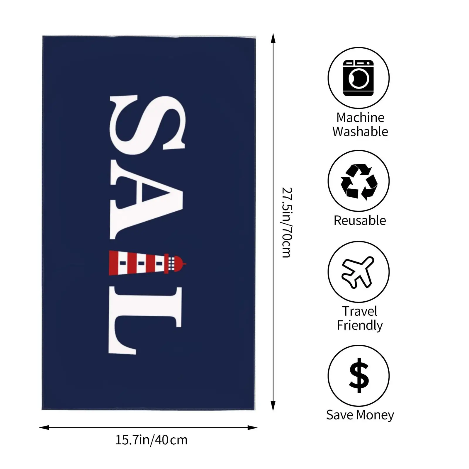 Dark blue nautical series whale home bathroom towel hotel towel bathroom microfiber towel 40*70 can be customized