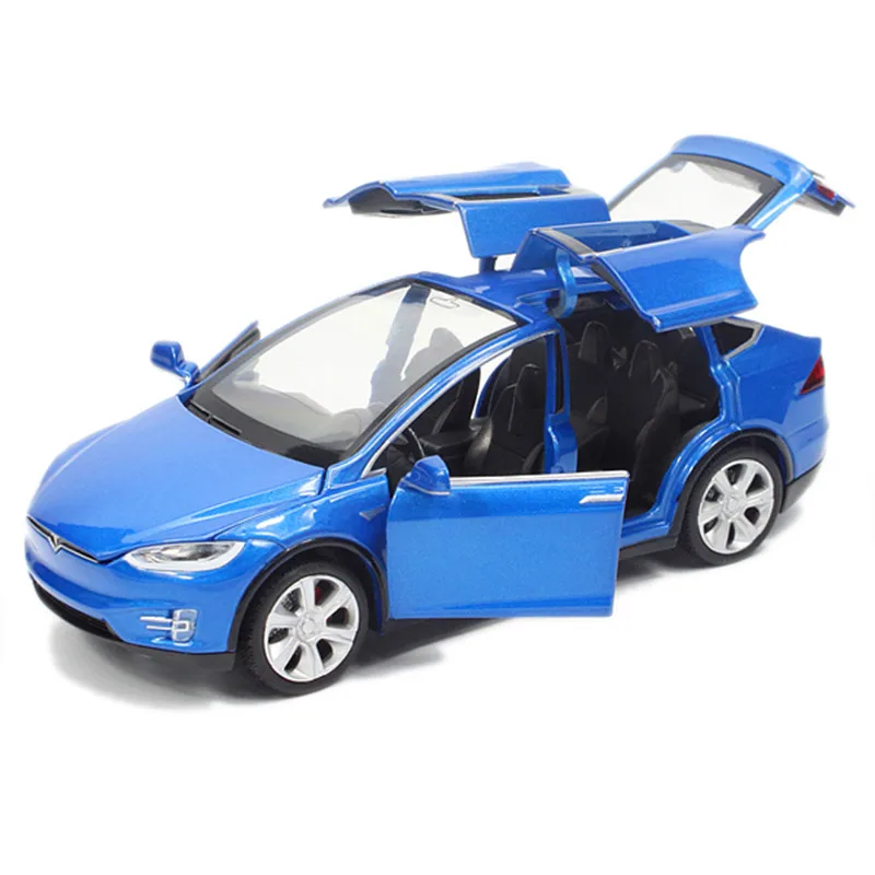 1:32 Tesla MODEL X MODEL 3 MODEL S modello di auto in lega diecast auto giocattolo suono e luce giocattoli per bambini per regali per bambini