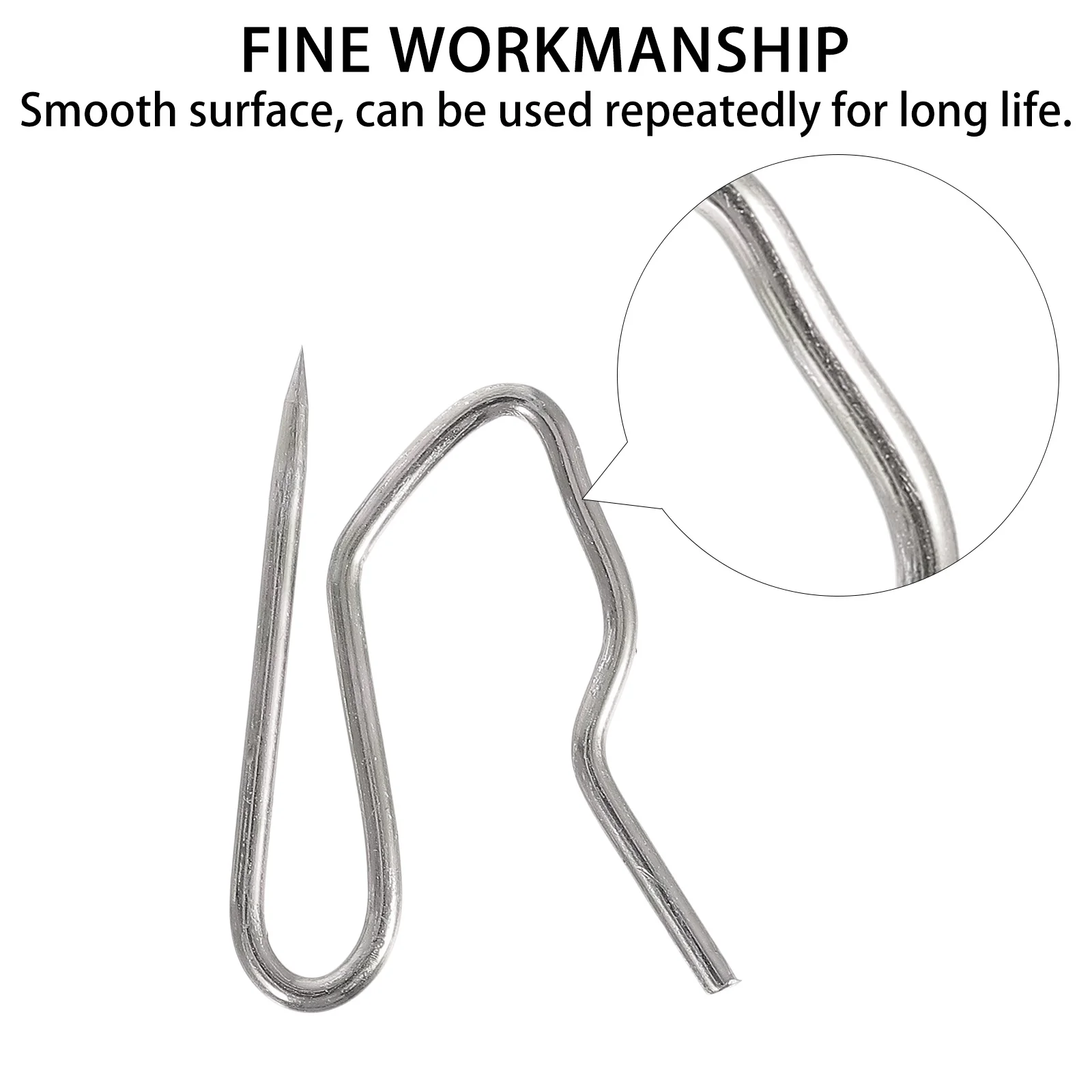 

450Pcs Metal Curtain Hooks Sturdy Iron Alloy Heavy-Duty Pin-on Drapery Hooks for Window Drapes Shower Curtains