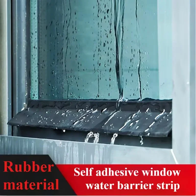 1m Window Edge Waterproof Strip Glass Door Sealing Balcony Sliding Door Windproof Soundproof Adhesive Weatherstrip for Home