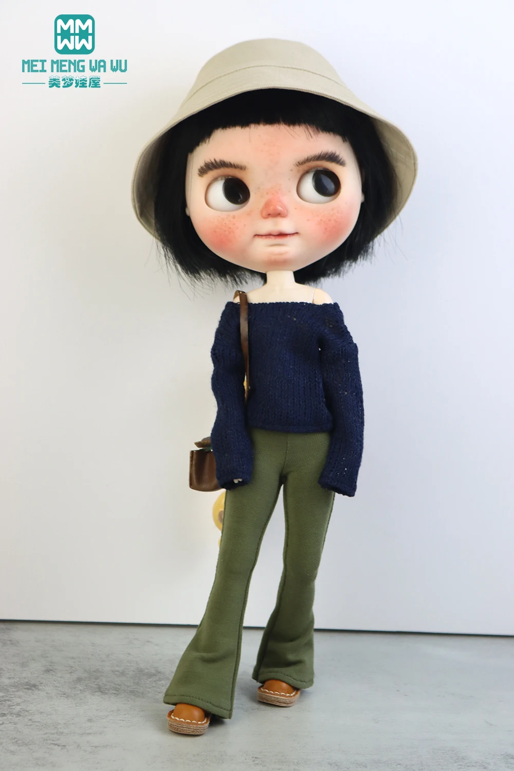 28 cm Blyth Poppenkleertjes Modieuze bell bottoms in roze, grijs, zwart voor OB22 OB24 Azone Pop Accessoires