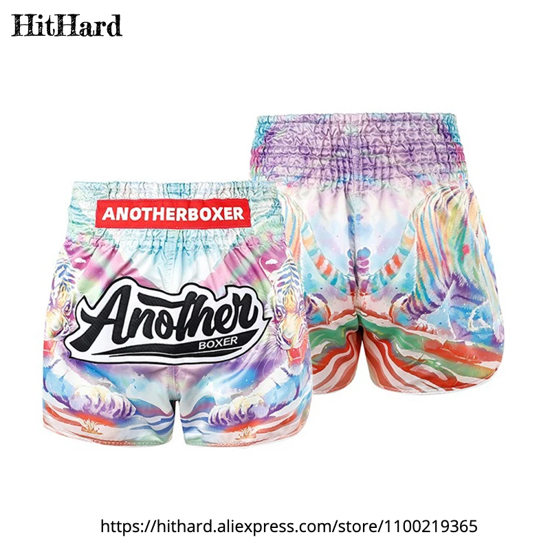 السراويل الملاكمة التايلاندية الرجال النساء قسط السراويل للملاكمة التايلاندية الساتان MMA القتال التدريب السراويل تنفس الملاكمة ثي كيك بوكسينغ السراويل #2