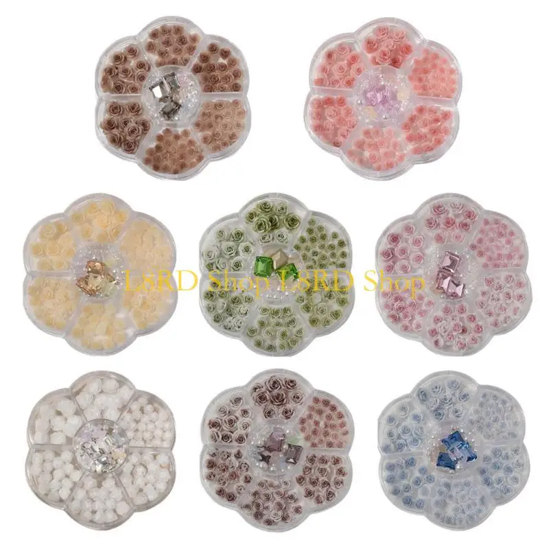 L8rd charmes fleurs ongles art charmes ongles rectangle ongles