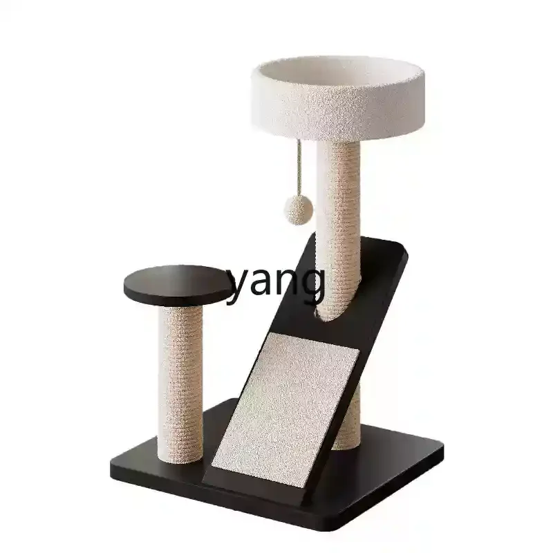 

ZL solid wood cat climbing frame, small toy sisal cat litter, cat tree integrated, does not occupy an area, wear-resistant