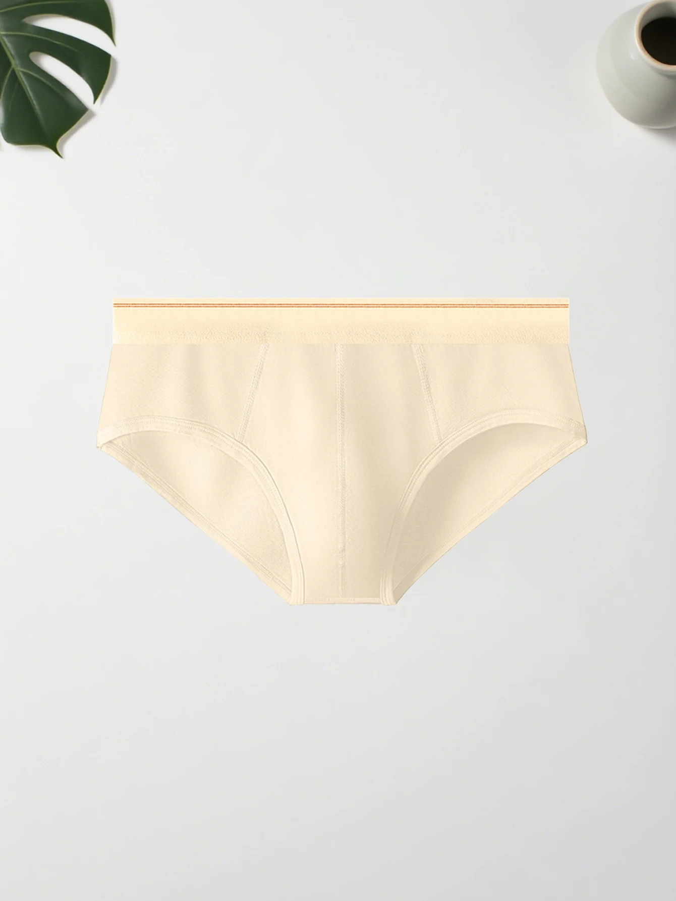 2PCS 남성용 팬티 단색, 세련되고 심플한 스타일, 남성용 캐주얼 스포츠 속옷 중간 허리 코튼 소프트 남성용 팬티