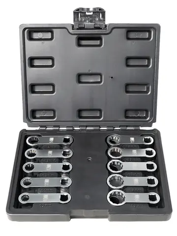 토크 렌치 스패너 12 포인트 어댑터 세트 3/8 드라이브 미터법 10개 10mm - 19mm