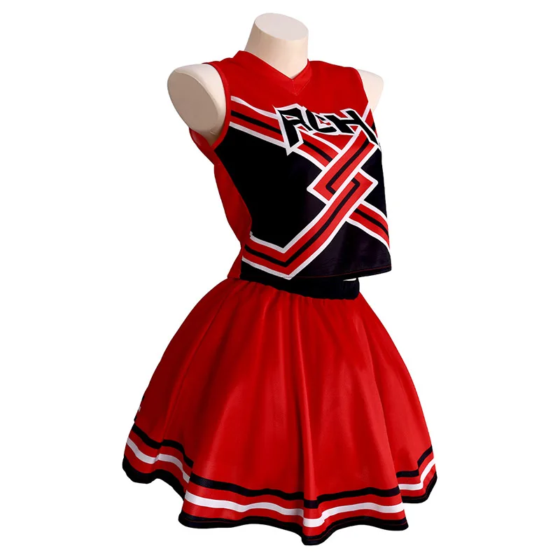 red cheerleader dress Kids Red and Black Cheerleader Costume, Black/Red, Large