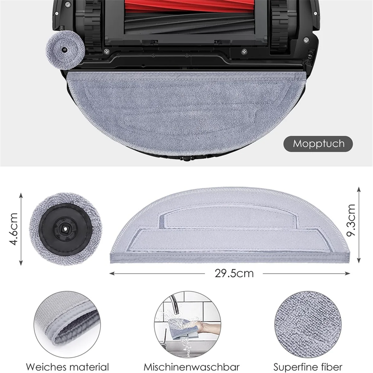 Accessory Set for Roborock S8 Maxv Ultra, Dust Bags Main Roller Brush Side Brushes Filter 6mop Cloths,Vacuum Accessories image 3