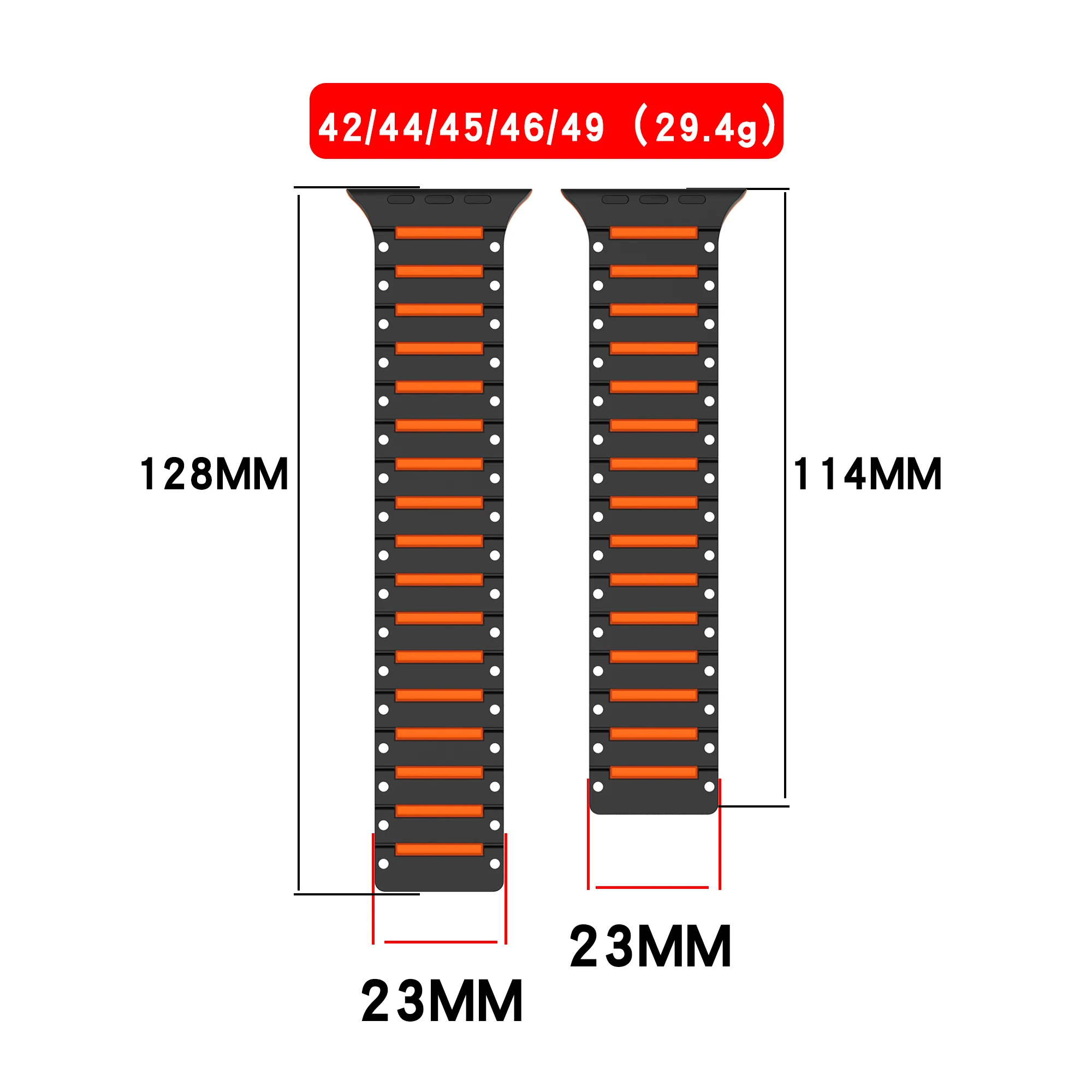 Correa de silicona para Apple Watch, pulsera informal de 42/44/45/46/49MM, pulsera magnética para iwatch ultra series 10/9/8/7/6/5/4/SE
