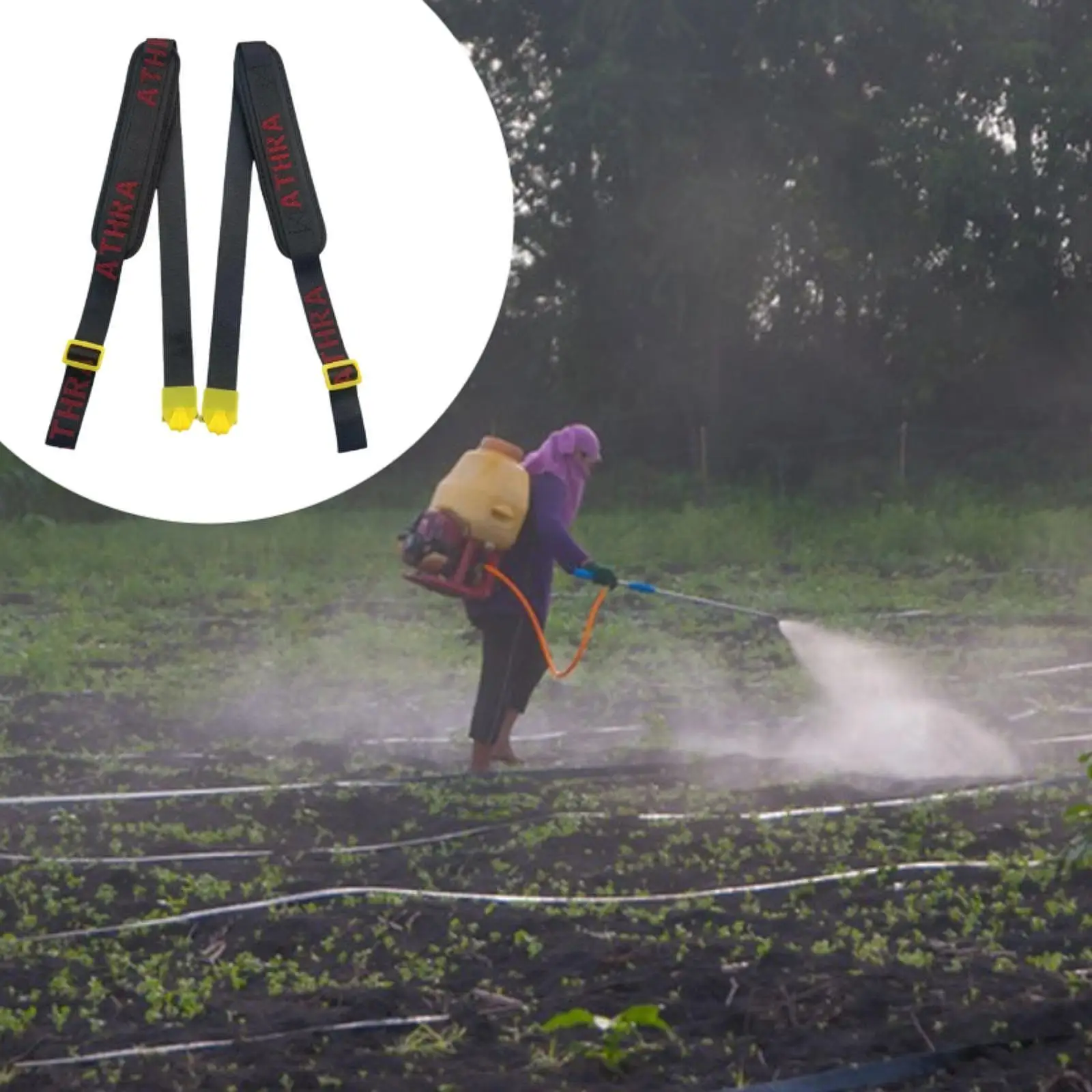 

2 плечевых ремня для рюкзака-распылителя, прочный нейлон, простая в установке замена