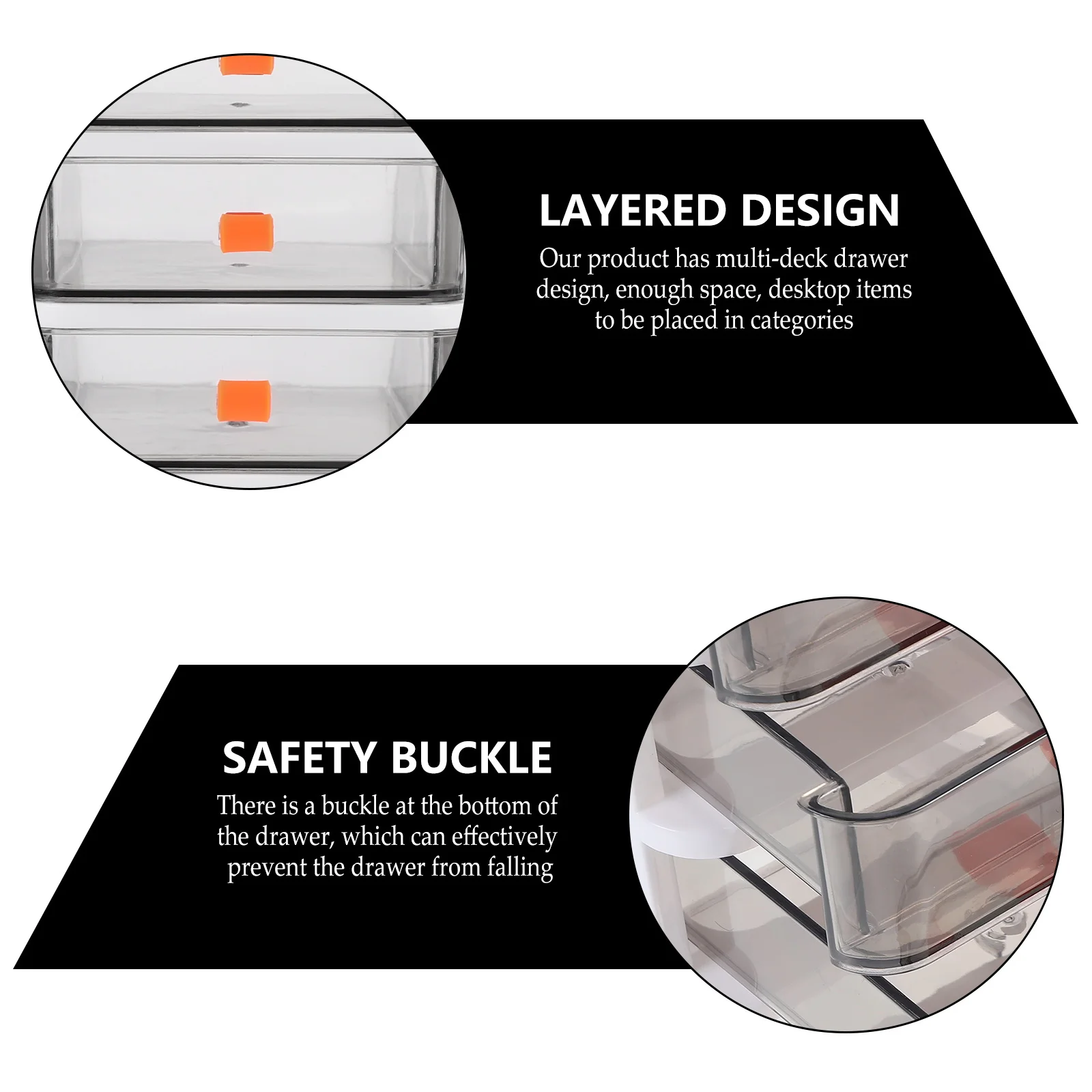 

1 pc Desktop Storage Box Pp Multi-Drawer Organizer For Office Study Room Stationary Sundries Holder Small Desk