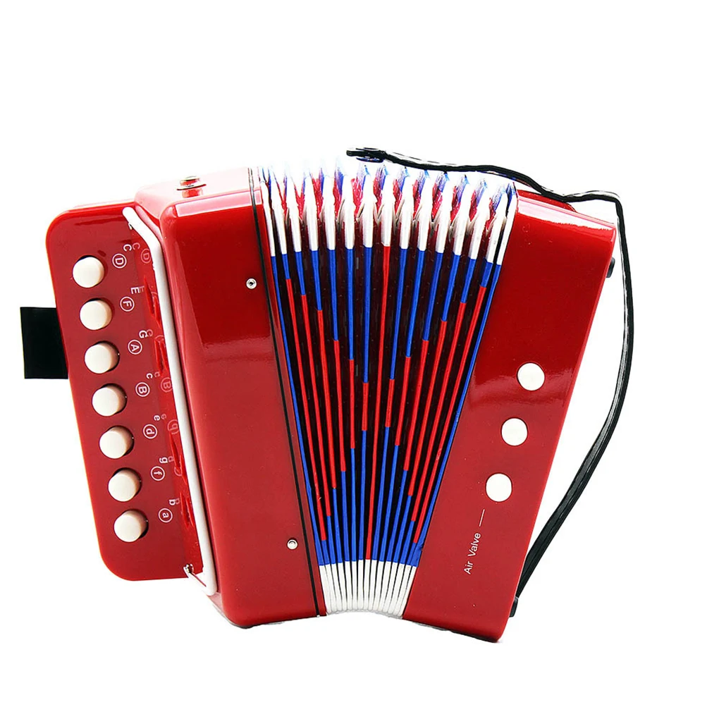 7 Button Key Accordions Educational Toy Children Musical Instrument Amateur Beginner Kids Accordion