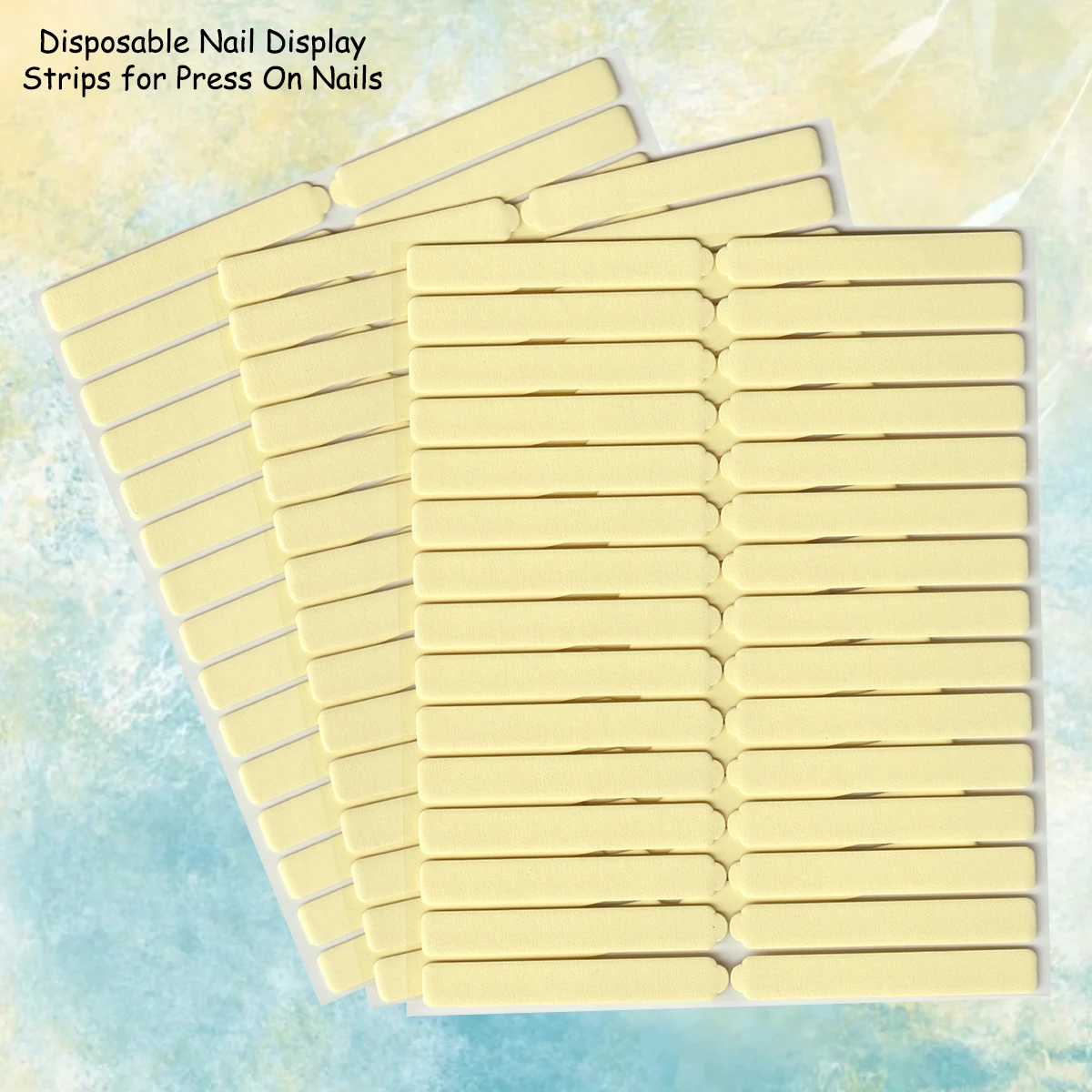 1/2/5/9/19 Sheets Double-Sided Adhesive Display Tabs Nail Tips Strong Sticky Glue Strips for Press Nails Packaging & Display