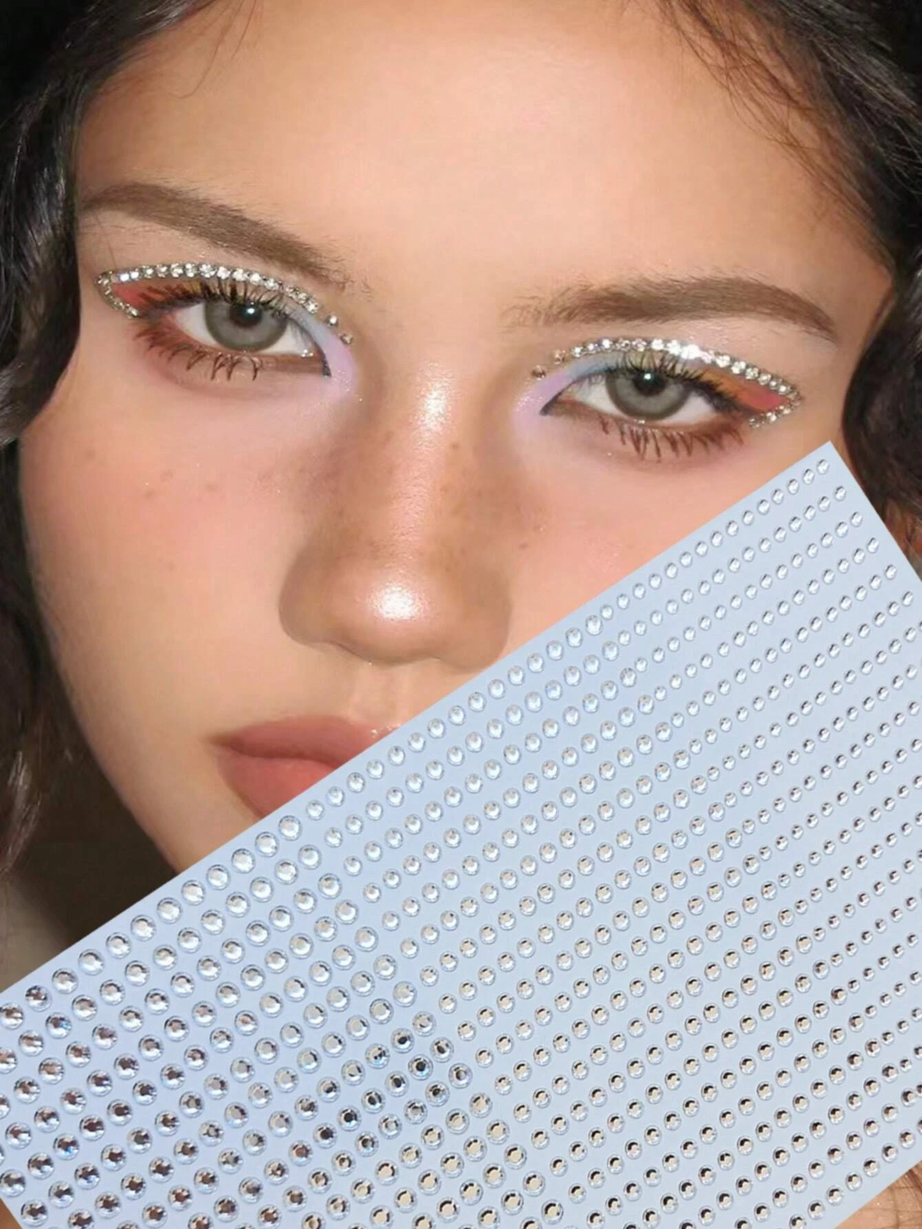 1/2 Stuks 900 Pillen Regenboog Kleur Stereo Gezicht Glittry Gem Stickers Muziek Festival Bruiloft Bruid Bruidsmeisje make Up Gereedschap