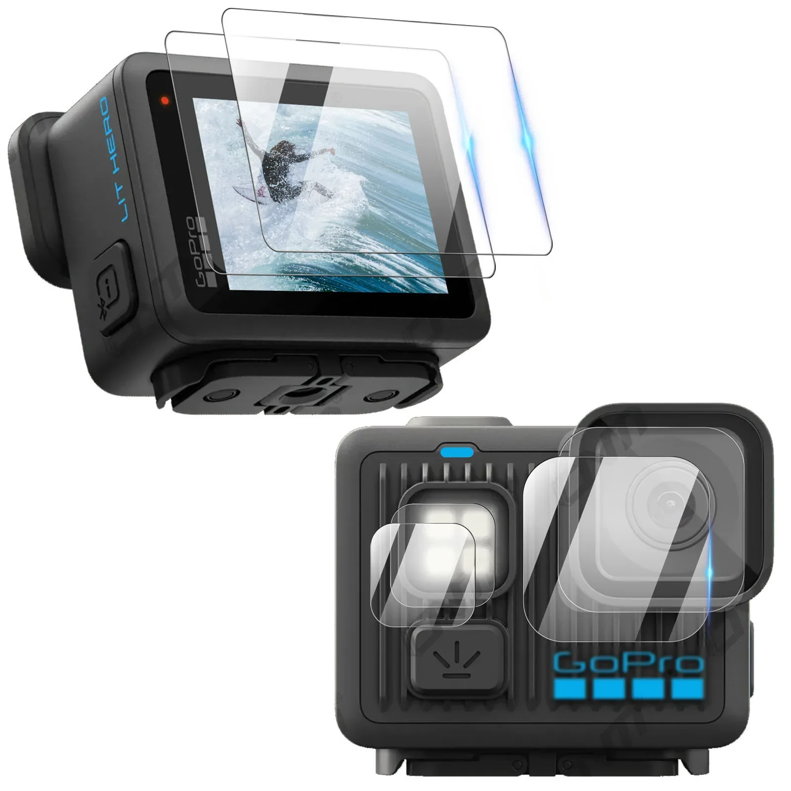 

Screen Protector for GoPro Lit Hero Ultra-Clear Tempered Glass Camera Lens Screen Protector Film GoPro Lit Hero Accessories Set