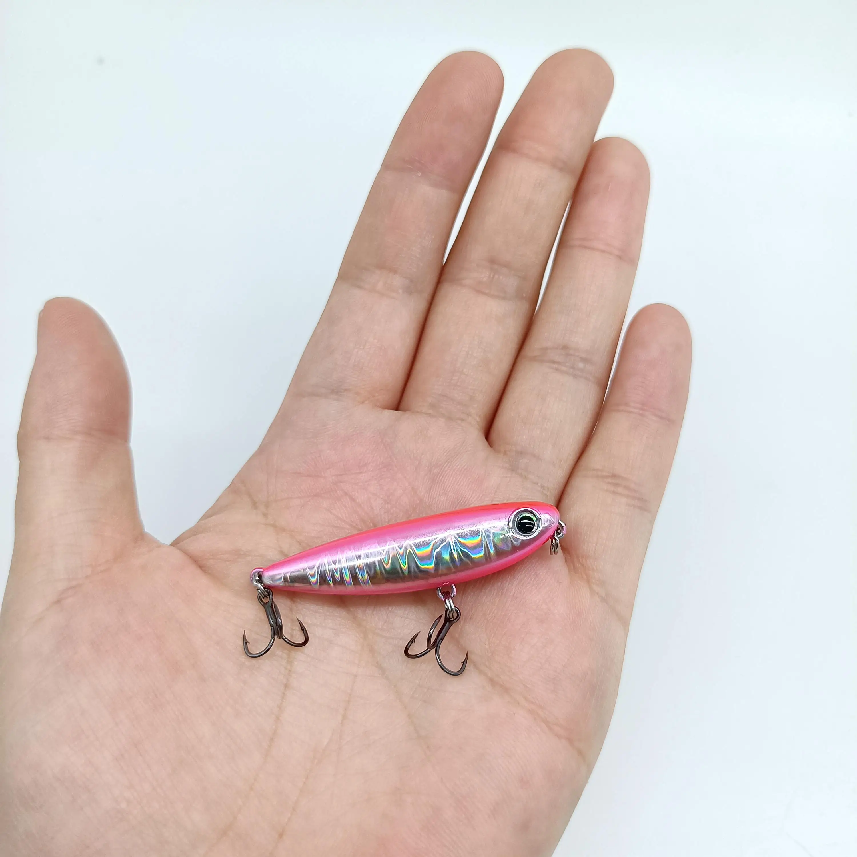 DUODUOYU 1PCS Neue Mini Topwater Bleistift Angeln Locken 2,8g/45mm Kleine Spaziergang Hund Künstliche Salzwasser harten Köder Bass Fishing Tackle – Detail 4