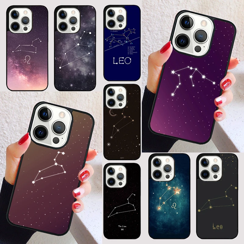 Summer Leo Constellation Landscape cover For iPhone 15 16 13 12 11 14 Pro Max Mini Max SE 2020 7 8 6S Plus Phone Case