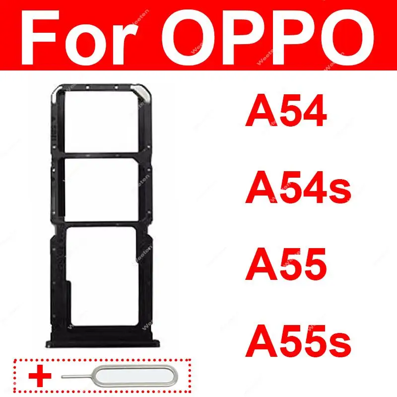 Soporte de bandeja de tarjeta Sim para OPPO A54 A54s A55 A55s 4G 5G, adaptador de lector de ranura de tarjeta, piezas de reparación de repuesto