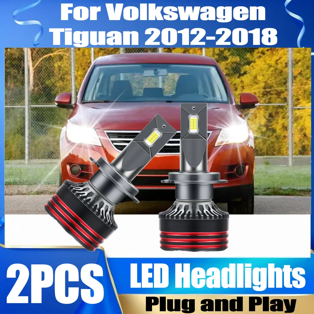 

2PCS H7 LED Car Headlights 150W Auto Headlamps Bulbs 30000LM 6000K White Plug and Play 12V 24V For Volkswagen Tiguan 2012-2018