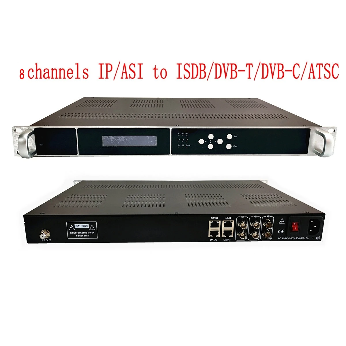 

New Generation 8-Channel IP to RF ASI to RF Cable Front-End Equipment DVB-T ATSC ISDBT DVB-C IP Modulator ASI Modulator