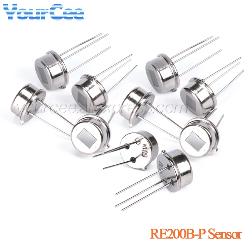 10pcs/1pc RE200B SN200B00 PIR Human Infrared Radial Sensor Dual Pyroelectric Sensor 2.2-15V