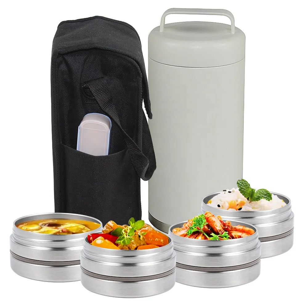 

75oz Large Capacity Stainless Steel Vacuum Insulated Food Container Jar Thermos Food Warmer Lunch Box Flask with Bag Tableware