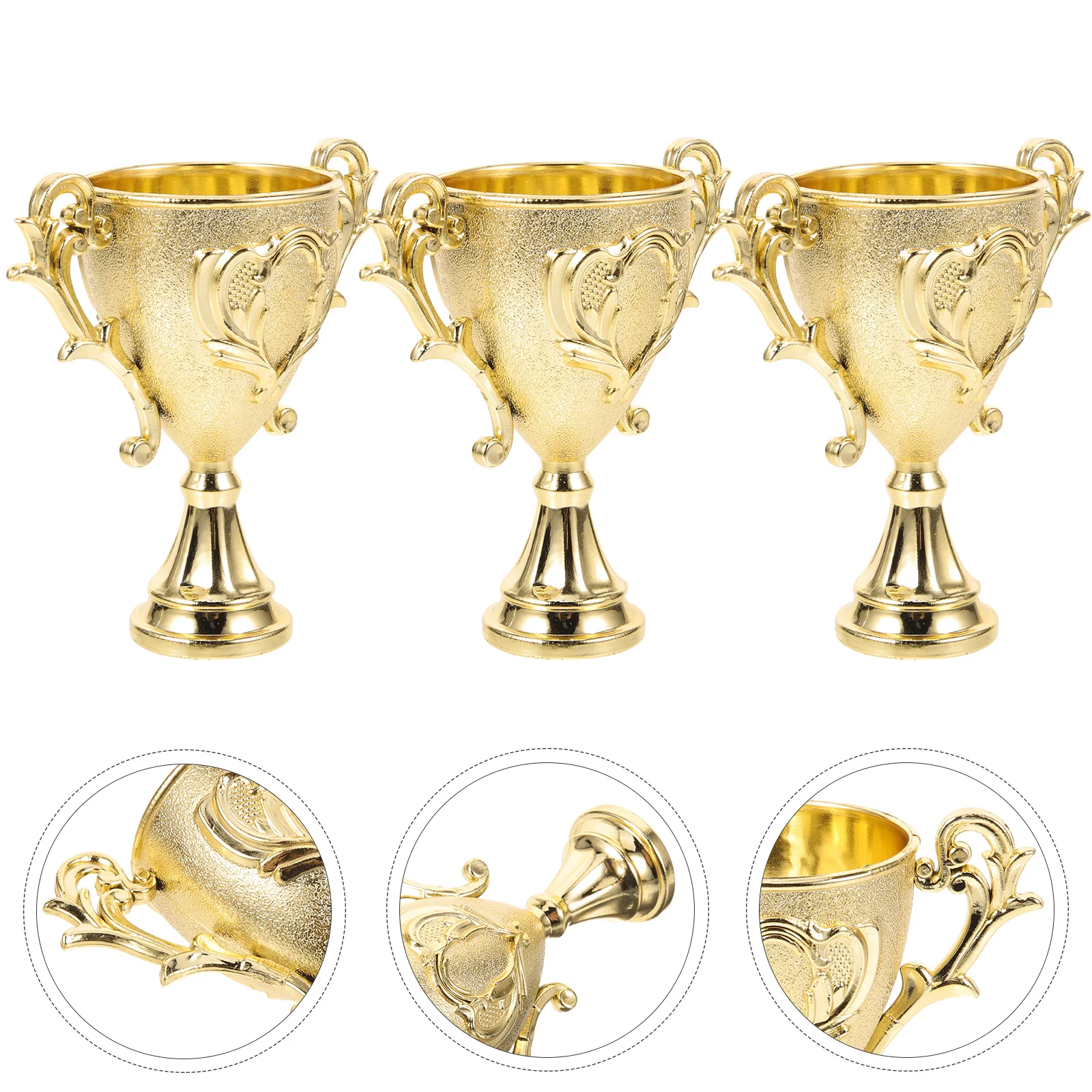 

10 Pcs Trophy Toy Small Prize Trophies Exquisite Sports Gift Golden Multi-function Plastic Party Game Delicate Award