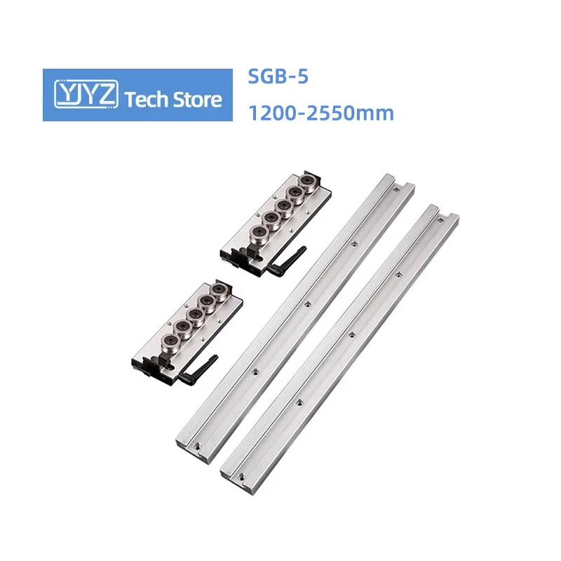 Built-In Dual-Axis Rail Linear Guide 2PCS SGR10/15/20/25/35/15N/20N Length 1200mm-2500mm+2PCS SGB-5 Wheel Locking Slider Block