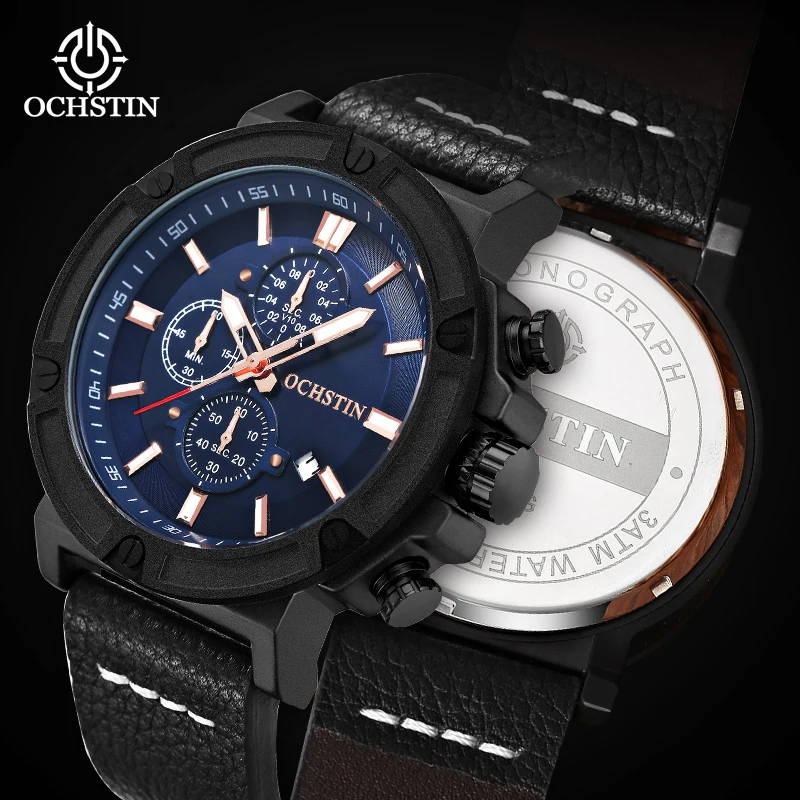 OCHSTIN 2024 Hot Model Creative Nylon Series Business High-end Men's Quartz Watch Multifunction Quartz Movement Watch