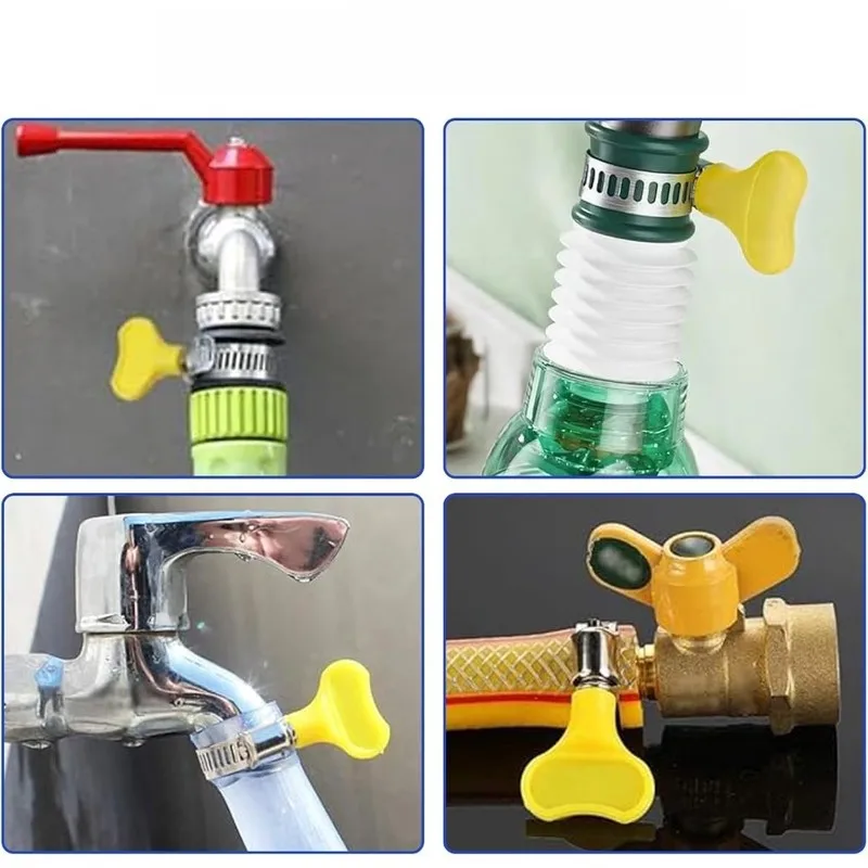 8-12mm Handle Pipe Clamps 8 pcs, Stainless Steel Material, Easy Quick Operation, for Home Water Pipe Fixing