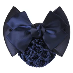 Wholesale Korean Ladies Style Hair Accessories Professional Headband Butterfly Bow Women Hairnet Bank Hotel Worker Hair Clips