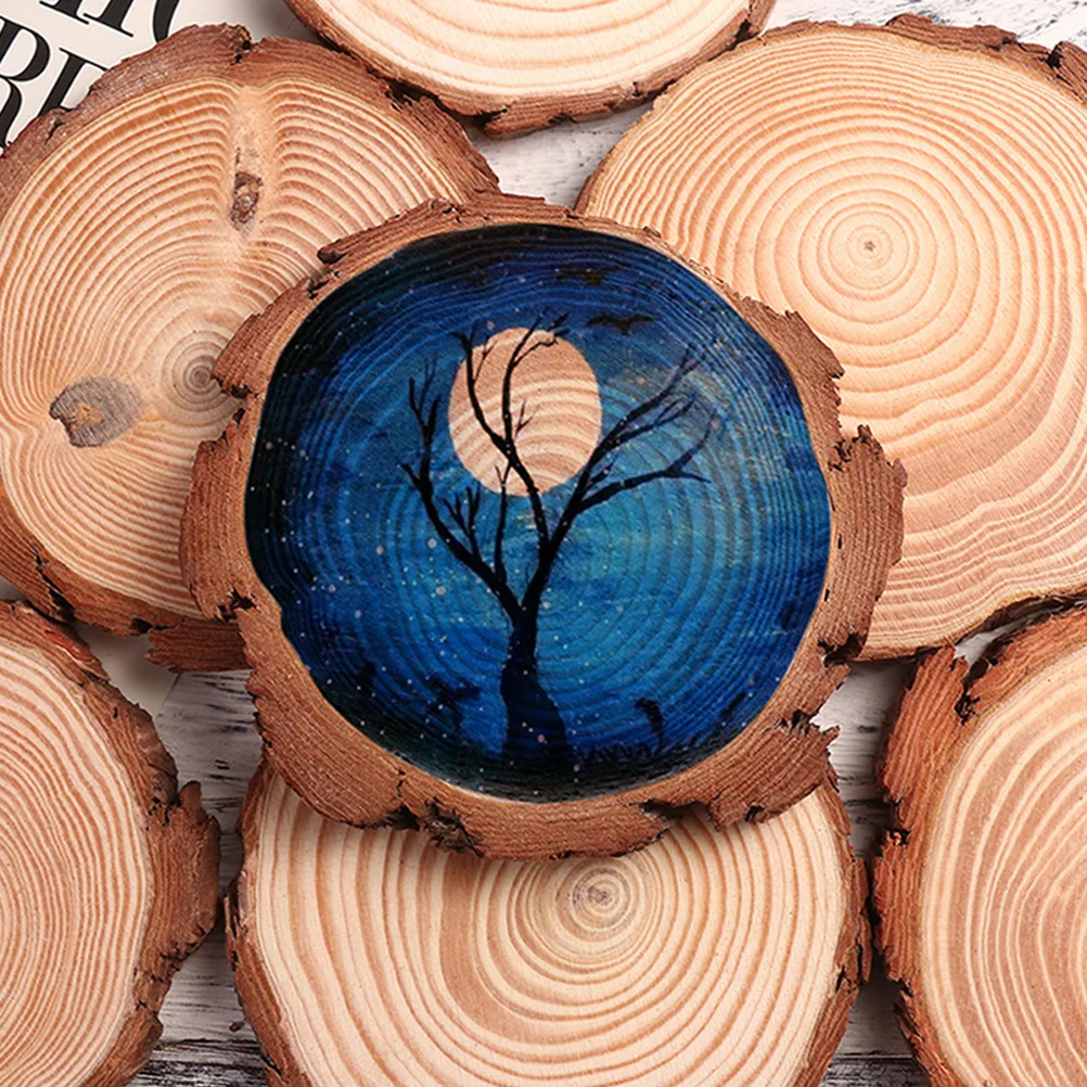 

12 Pcs Wooden Slices Coasters 7 8cm Diameter 0 5cm Thickness Natural Round Circles for DIY Crafts Home OfficeDecoration