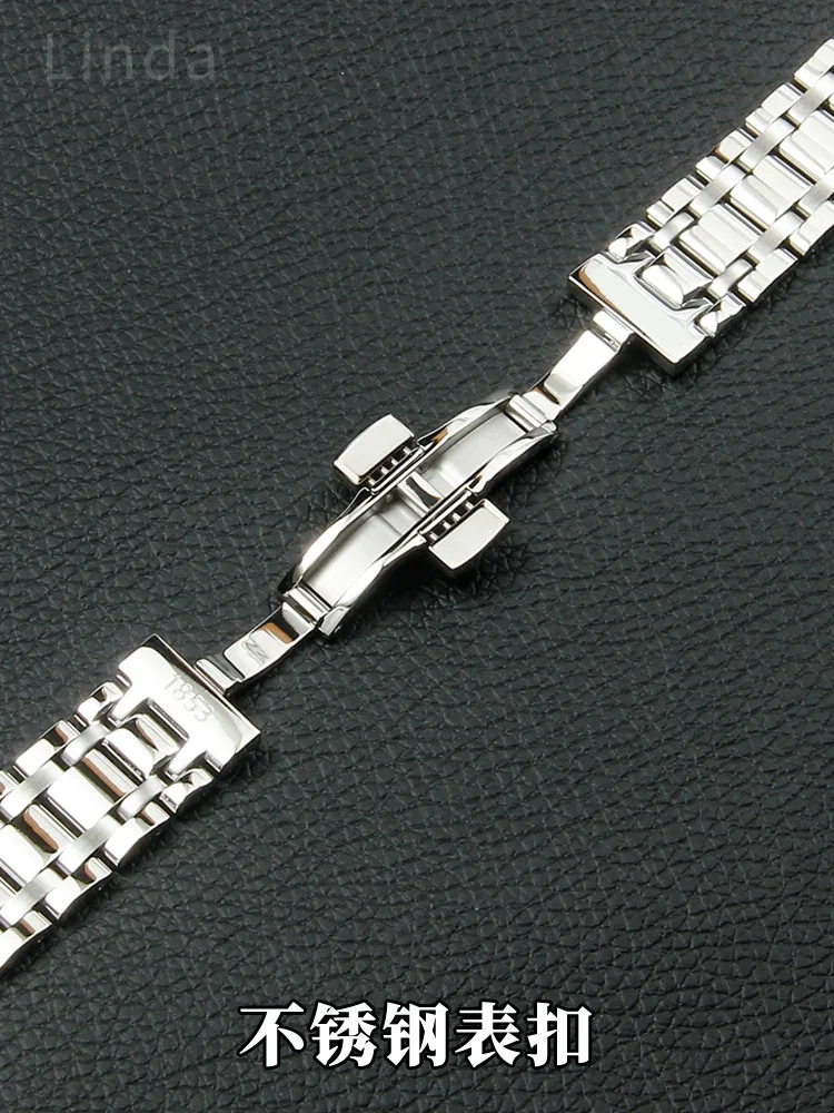 For Tissot 1853 Kutu Female T035 Steel Belt T035210a T035207a Stainless Steel Watch Strap 18mm Female