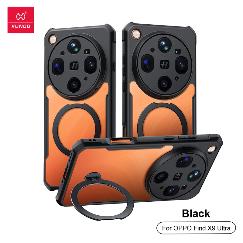 Etui Xundd do OPPO Find X9 Ultra, matowe, magnetyczne, odporne na wstrząsy, twarde PC + miękka TPU, ochronne etui na telefon z uchwytem. — zdjęcie produktu 6