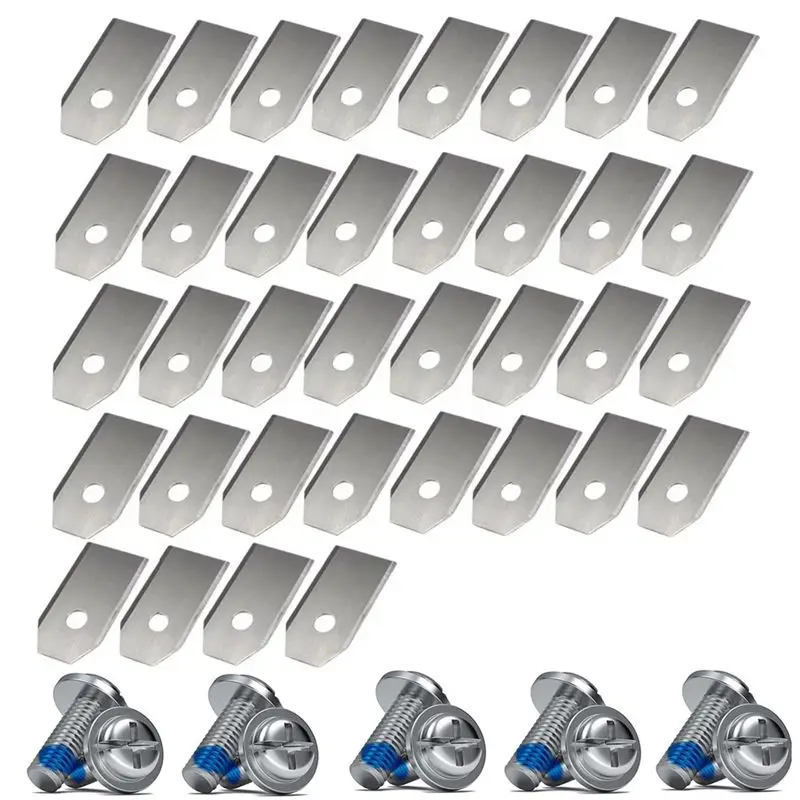 A20F-Replacement For ECOVACS Cutter Blades 36PC Stainless Steel Lawn Mower Cutting Blades Set Trimmer Blade Compatible A