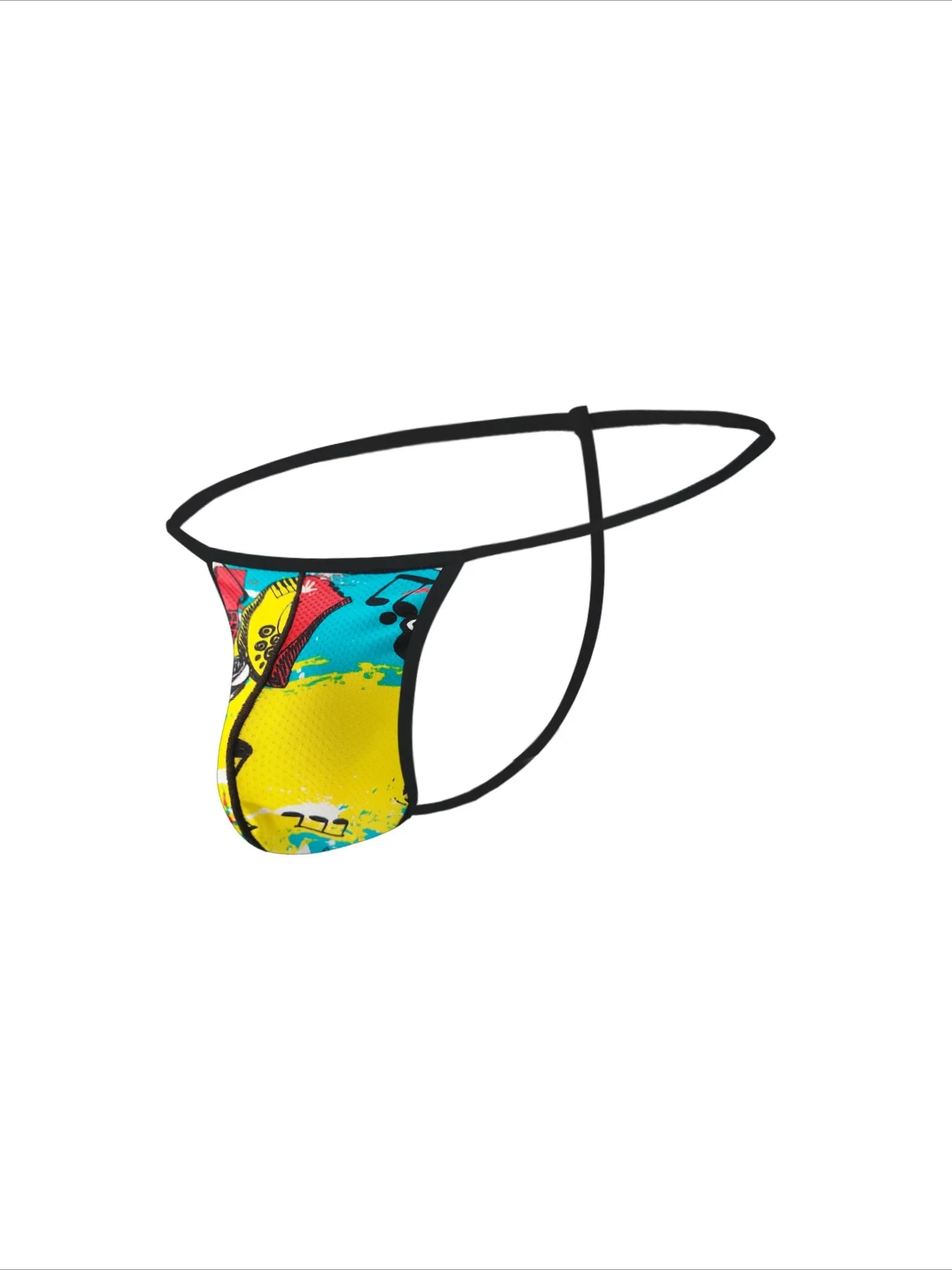 

Summer Printed Men's T-back, Soft & Lightweight Sexy Underpants Teenager Fashion U Convex Pouch T Back Panties Daily Underpants
