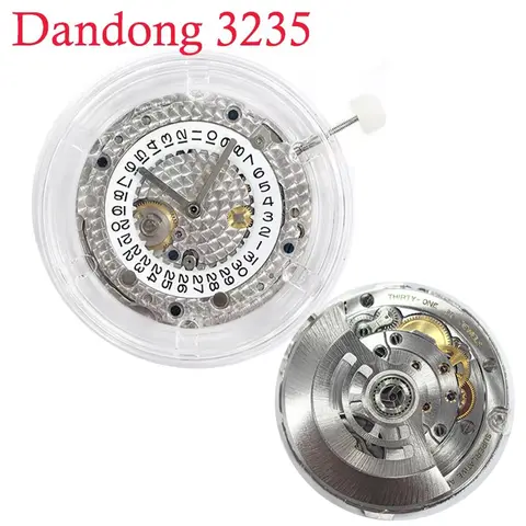 Dandong Factory VSF 3235 Automatic Mechanical Movement Blue Balance Wheel Watch Movement 41mm SUB/DJ 3235 Version With Text