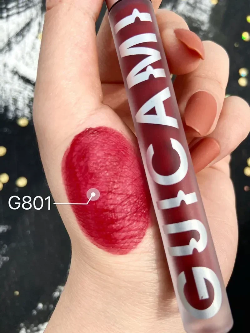 Guicami 7 PCs Lipstick Kit Air Lip Lacquer Non-Fading Waterproof Velvet Matte Matte Lip Gloss Nue Sexy  Beauty Liquid Lipstick