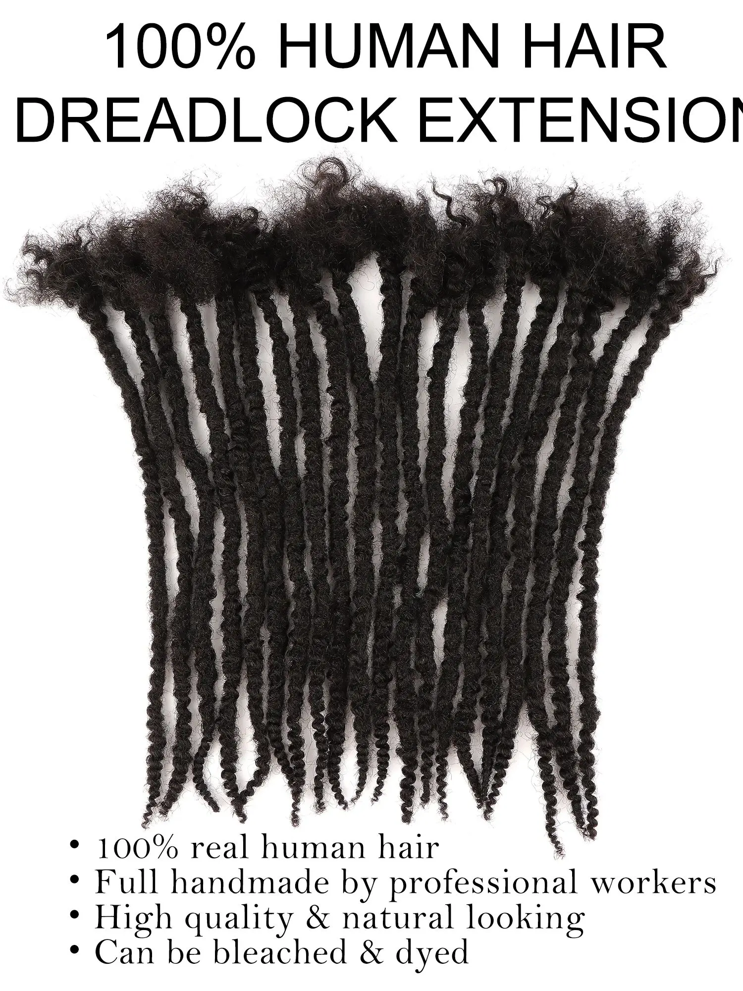 locs texturizados 0,4 cm 10 polegadas 1B 80 fios fedex envio dhl