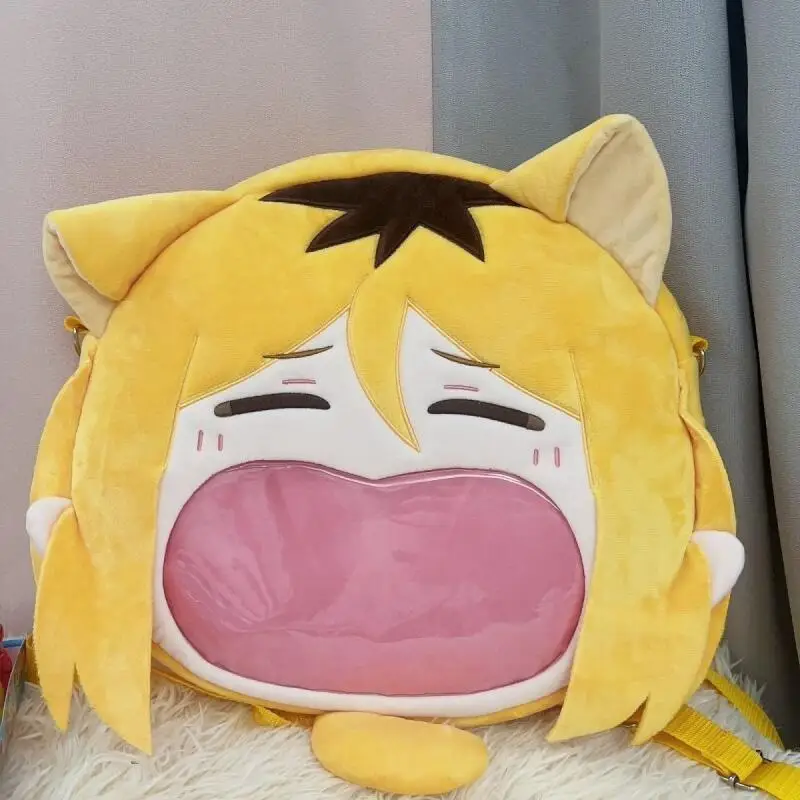 34Cm Haikyuu Kozume Kenma Plush Zipper Backpack Adjustable Shoulder Strap Visit The Comic Exhibition Anime Enthusiast Collection