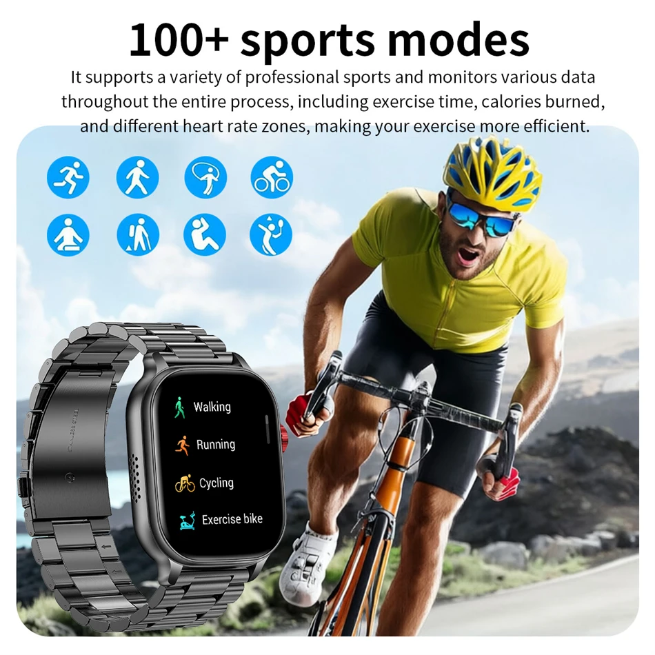 Neue Langlebige 1400mAh Batterie Smartwatch für Männer IP68 Wasserdicht LED-Taschenlampe 2,01" HD Bluetooth-Anruf Sport-Smartwatch für Frauen 2026 – Detail 8