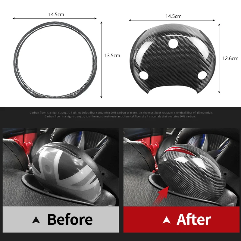 Car Tachometer Carbon Fiber Interior Modifications Personalization Accessories For MINI R55 R56 R60 JCW Car Decorative Stickers