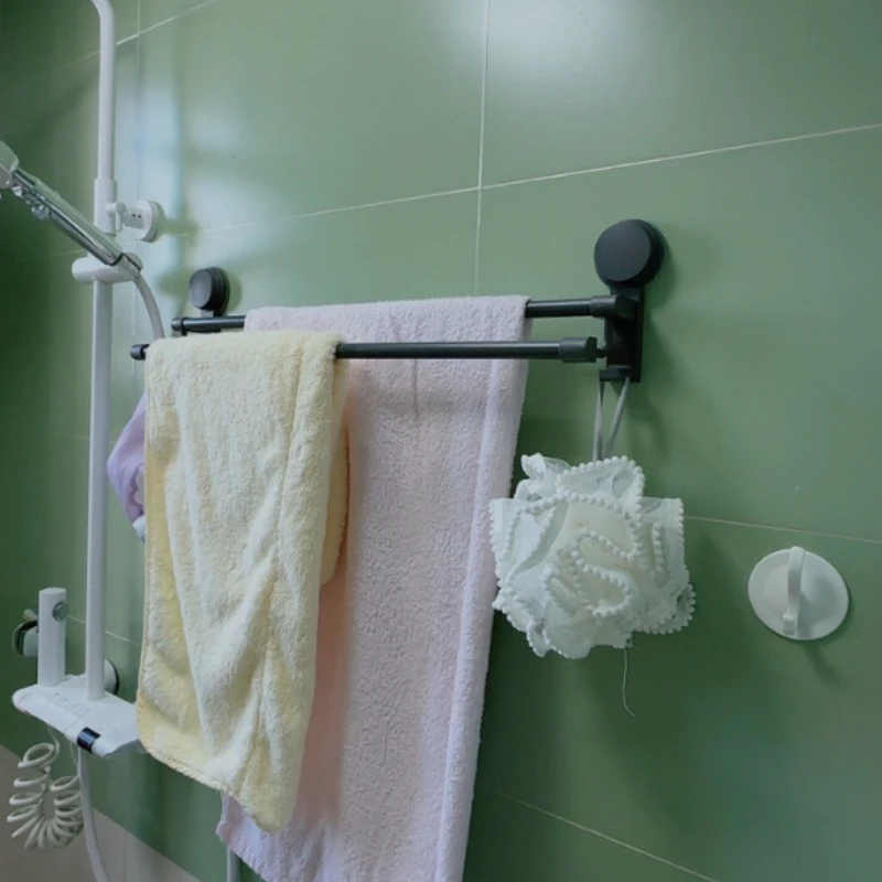 Toilet non punching towel bar suction cup towel hanger bathroom toilet rack accessories wall shelves storage shelf dryer cradle